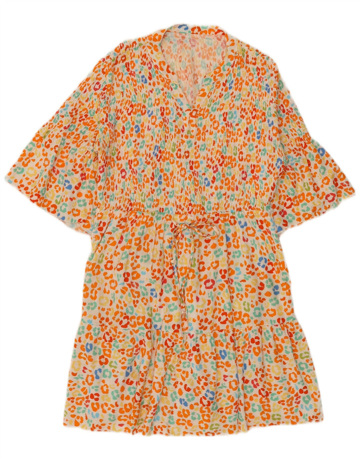VINTAGE Womens Batwing A-Line Dress UK 12 Medium Multicoloured Flecked