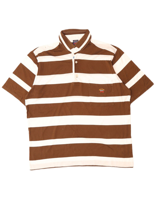 Paul & Shark muška polo majica za jahte, velike pamučne smeđe pruge