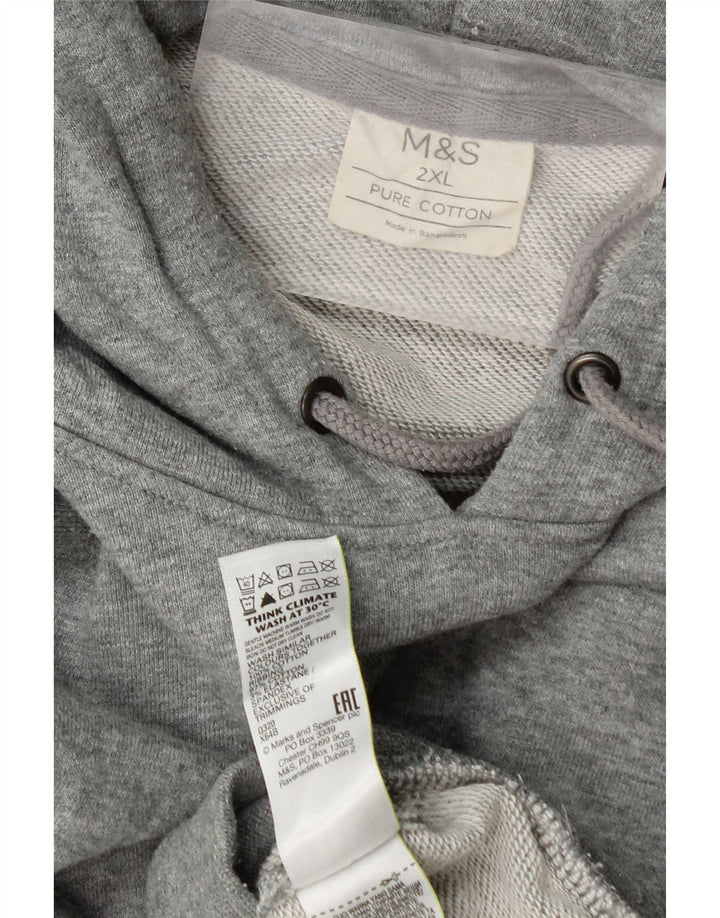 Marks & Spencer muška majica s kapuljačom 2XL sivi pamuk