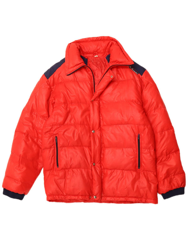 VINTAGE muška podstavljena jakna UK 40 Large Red Colourblock poliamid
