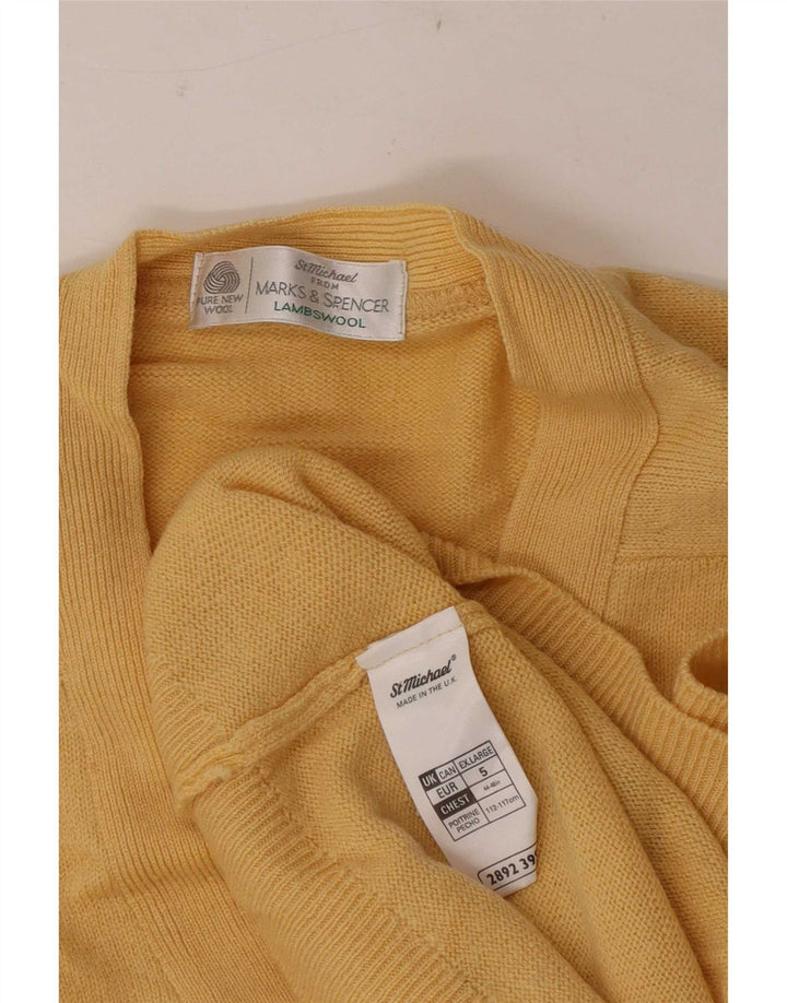 Marks & Spencer muški kardigan pulover XL žute djevičanske vune