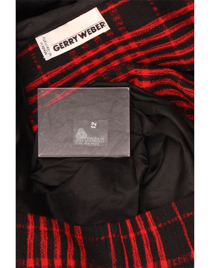 Ženska jakna sa 7 gumba Gerry Weber UK 12 Srednja crvena karirana vuna