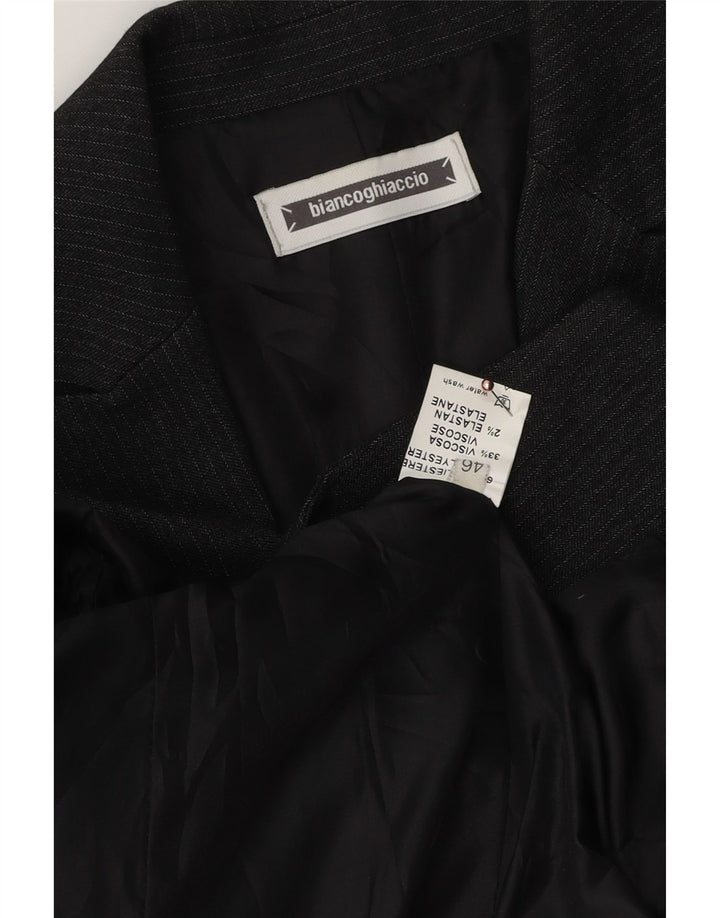 BIANCOGHIACCIO Ženska jakna sa 1 gumbom IT 46 velike sive pruge