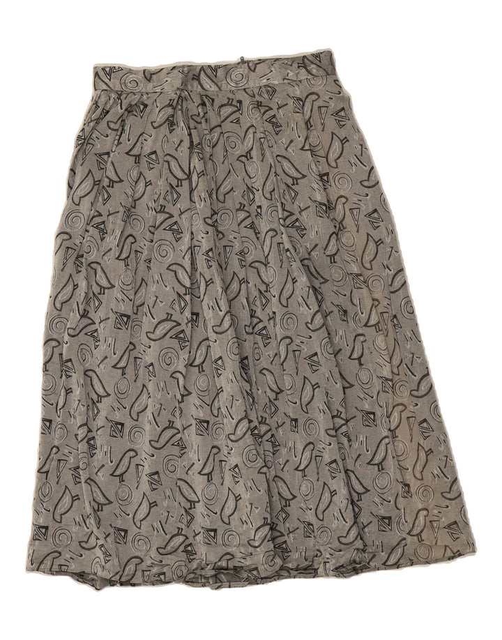 YOUR SIXTH SENSE Womens A-Line Skirt EU 40 Medium W28  Grey Geometric Vintage Your Sixth Sense and Second-Hand Your Sixth Sense from Messina Hembry 