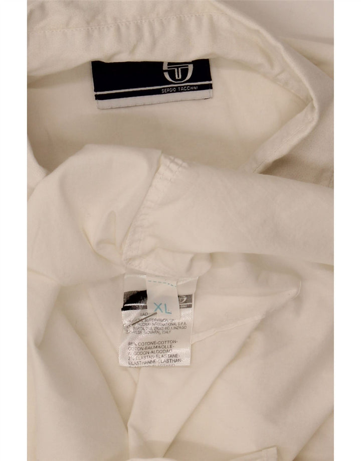 Sergio Tacchini muška košulja XL bijeli pamuk