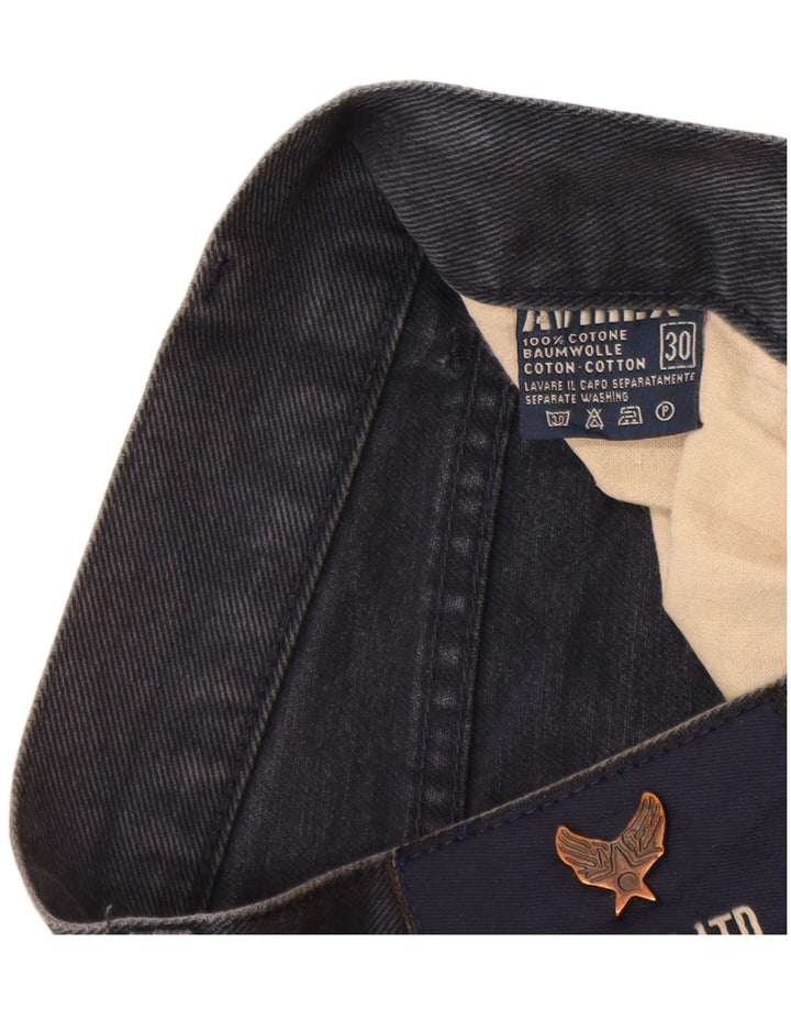 Avirex muške ravne traperice W30 L31 tamnoplavi pamuk