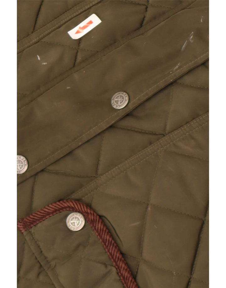 Crew Clothing Muška prošivena jakna UK 38 Srednje zeleni poliester