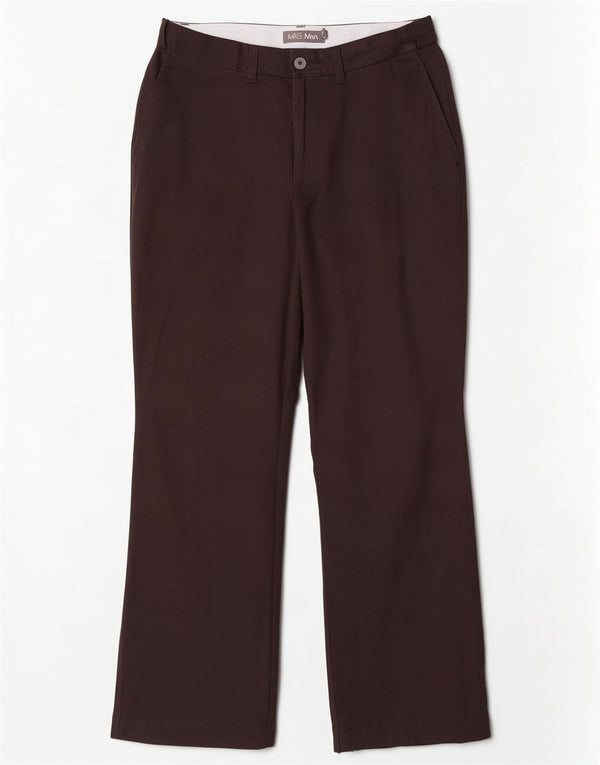 Marks & Spencer muške ravne chino hlače W34 L29 crni pamuk