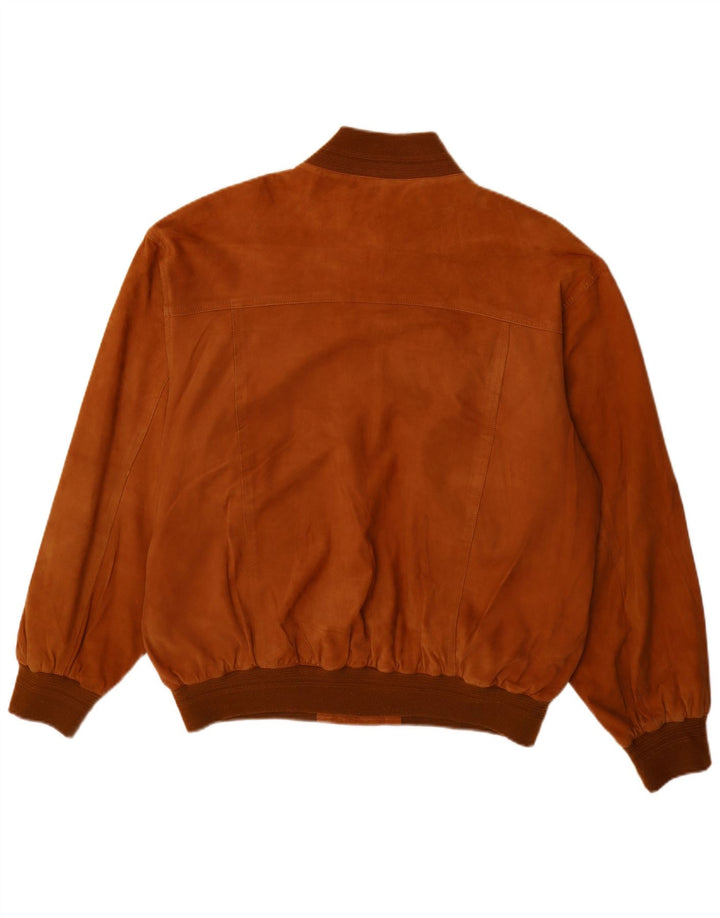 Vintage muška bomber jakna od brušene kože IT 56 3XL smeđa koža