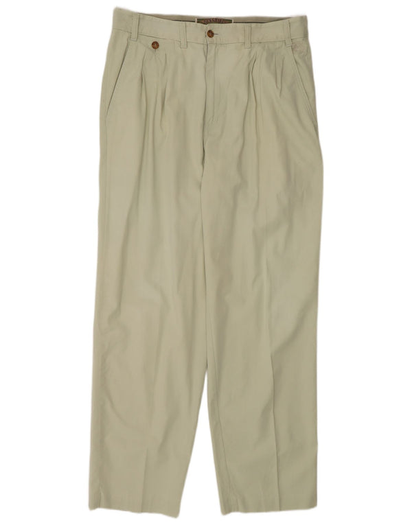 Vintage muške chino hlače s klinovima IT 48 srednje W32 L32 Kaki pamuk