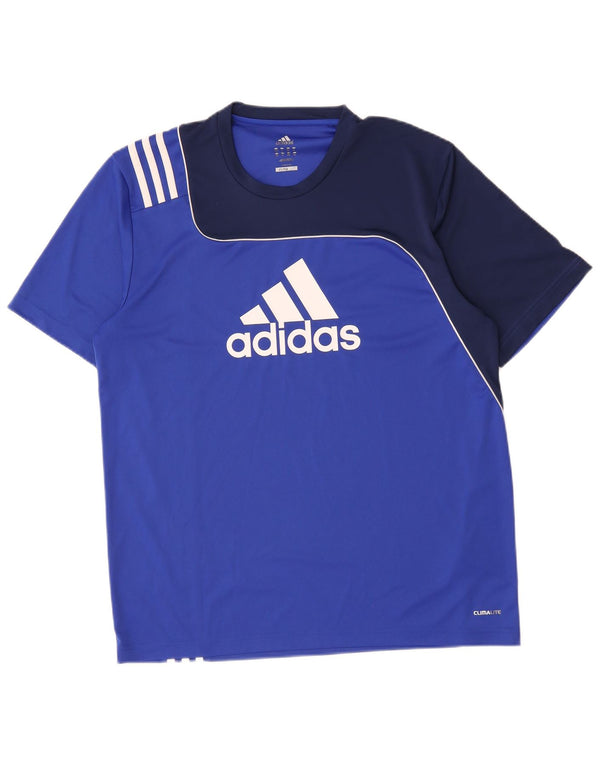 Adidas muška majica kratkih rukava Climalite Graphic UK 44/46 Large Blue Colourblock