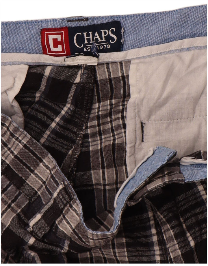 Chaps Mens Chino kratke hlače W30 srednje tamnoplave karirane