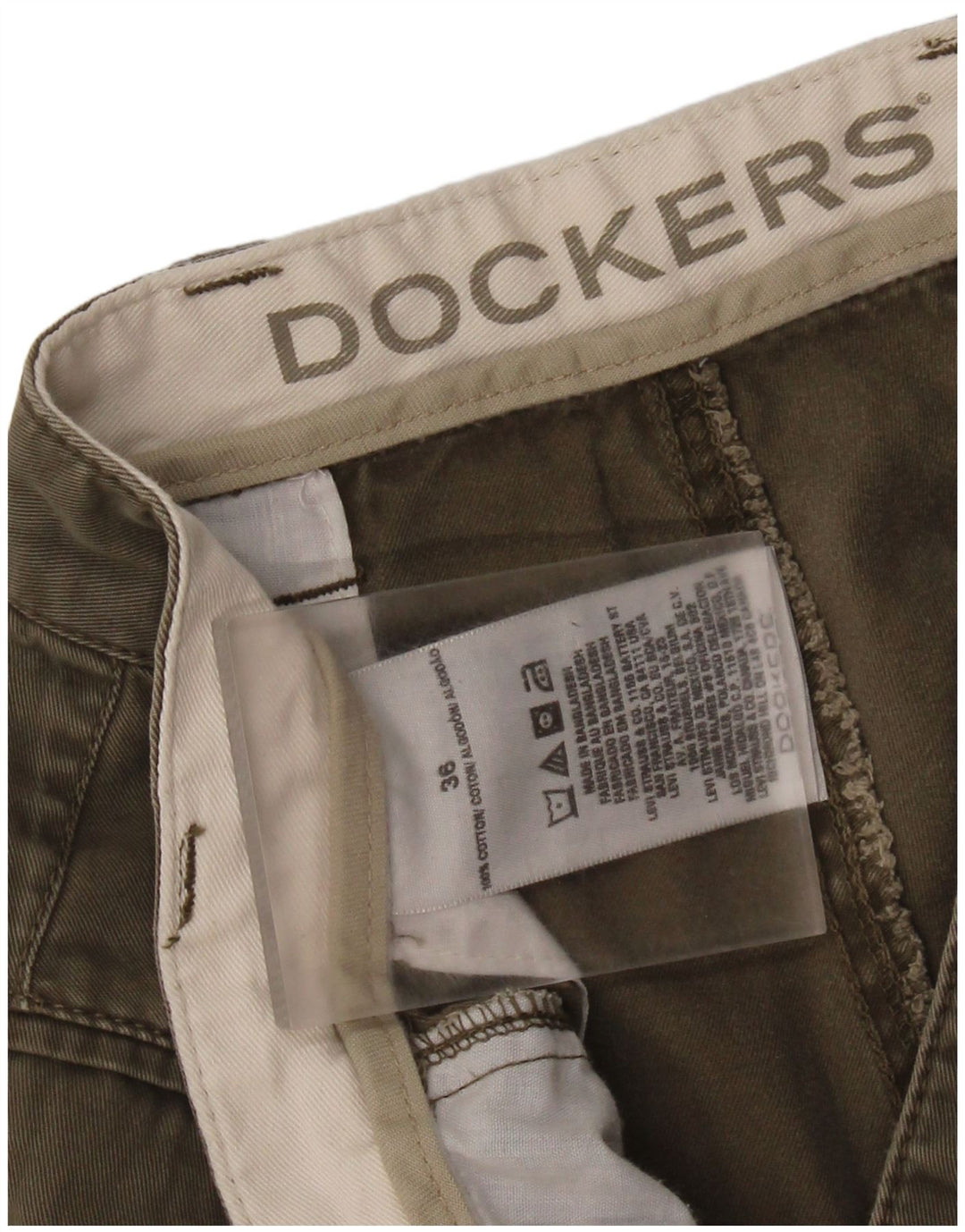 DOCKERS Muške kargo kratke hlače W36 veliki kaki pamuk