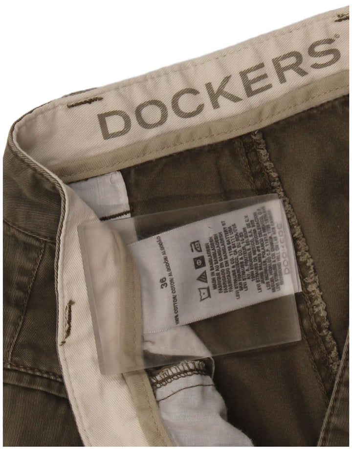 DOCKERS Muške kargo kratke hlače W36 veliki kaki pamuk