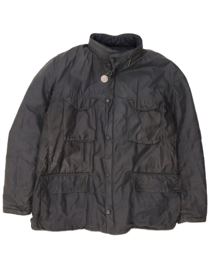 Barbour muška reverzibilna jakna od voštanog pamuka UK 44 2XL tamnoplava