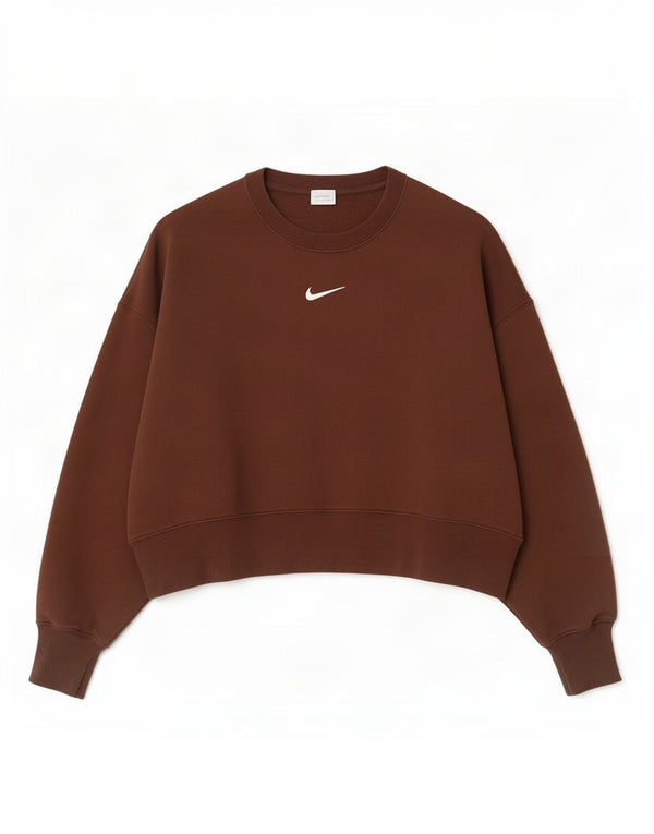 Nike ženska majica prekomjerne veličine UK 10, mali smeđi pamuk