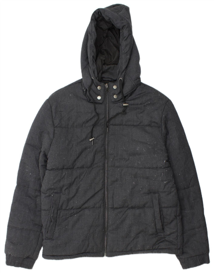 French Connection muška podstavljena jakna s kapuljačom UK 42 XL crna vuna