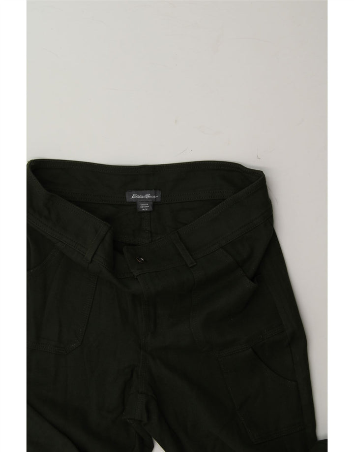 EDDIE BAUER Womens Slim Cropped Trousers Medium W28 L25 Green Rayon Vintage Eddie Bauer and Second-Hand Eddie Bauer from Messina Hembry 