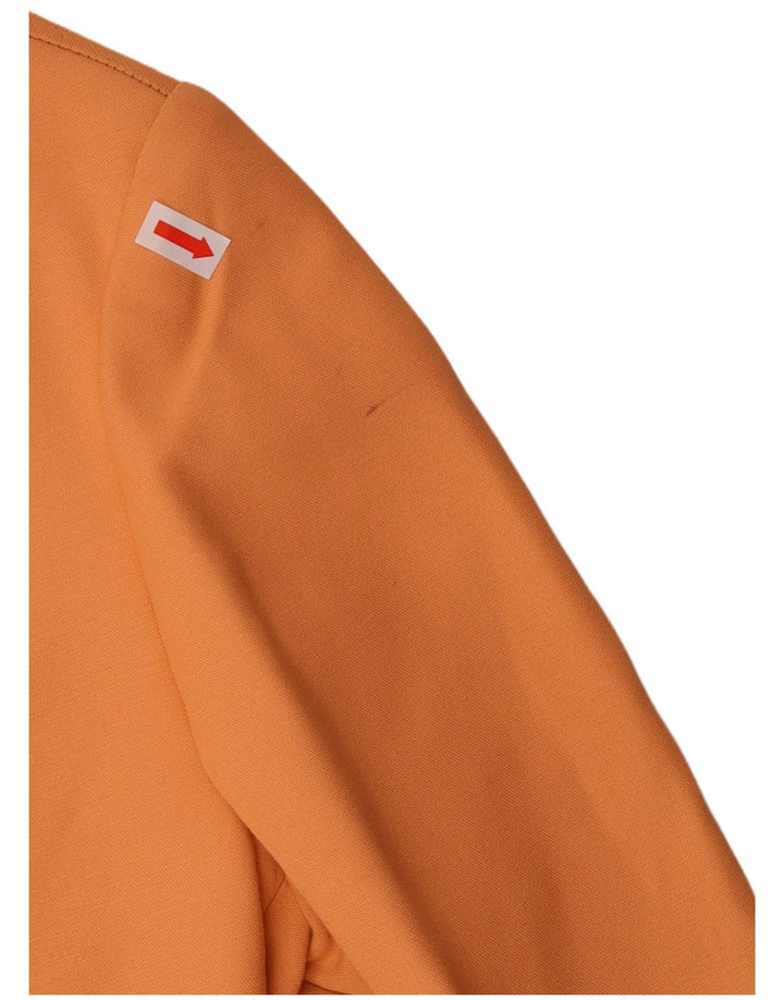 Vintage ženski sako s 3 gumba IT 42 Srednje narančasta viskoza