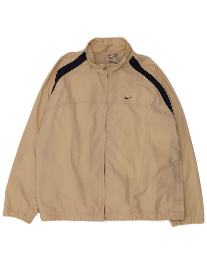 Nike muška gornja jakna za trenirku UK 47/48 2XL bež poliester u boji