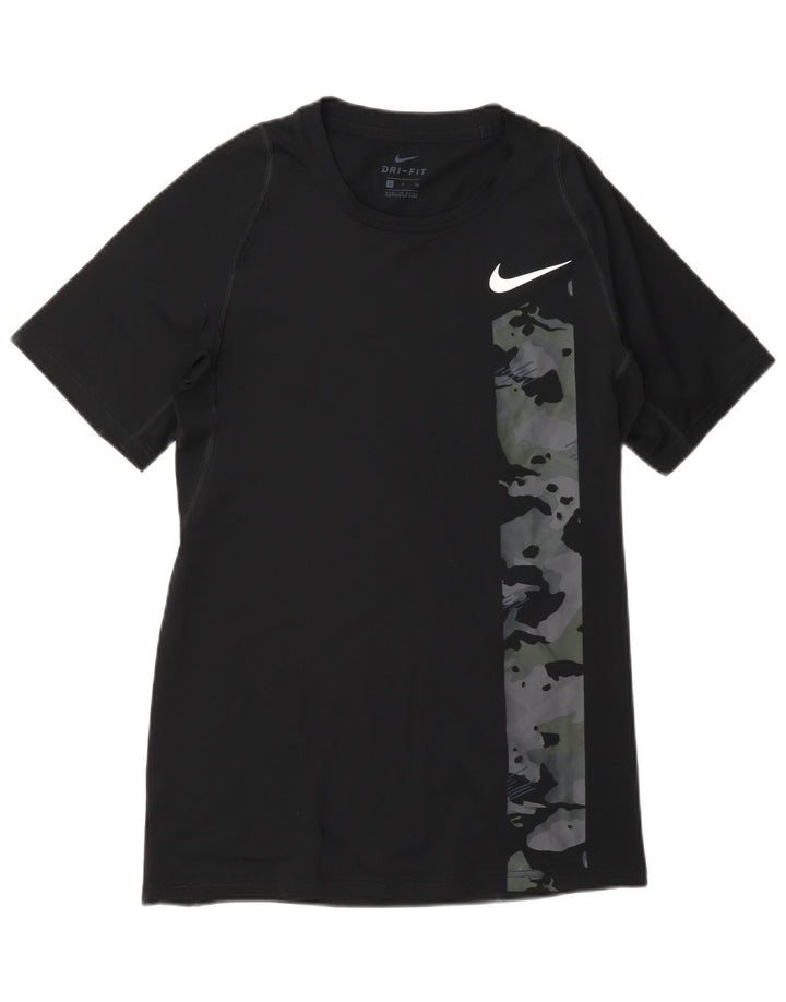 Mali crni maskirni poliester Nike Dri Fit Graphic T-Shirt Top