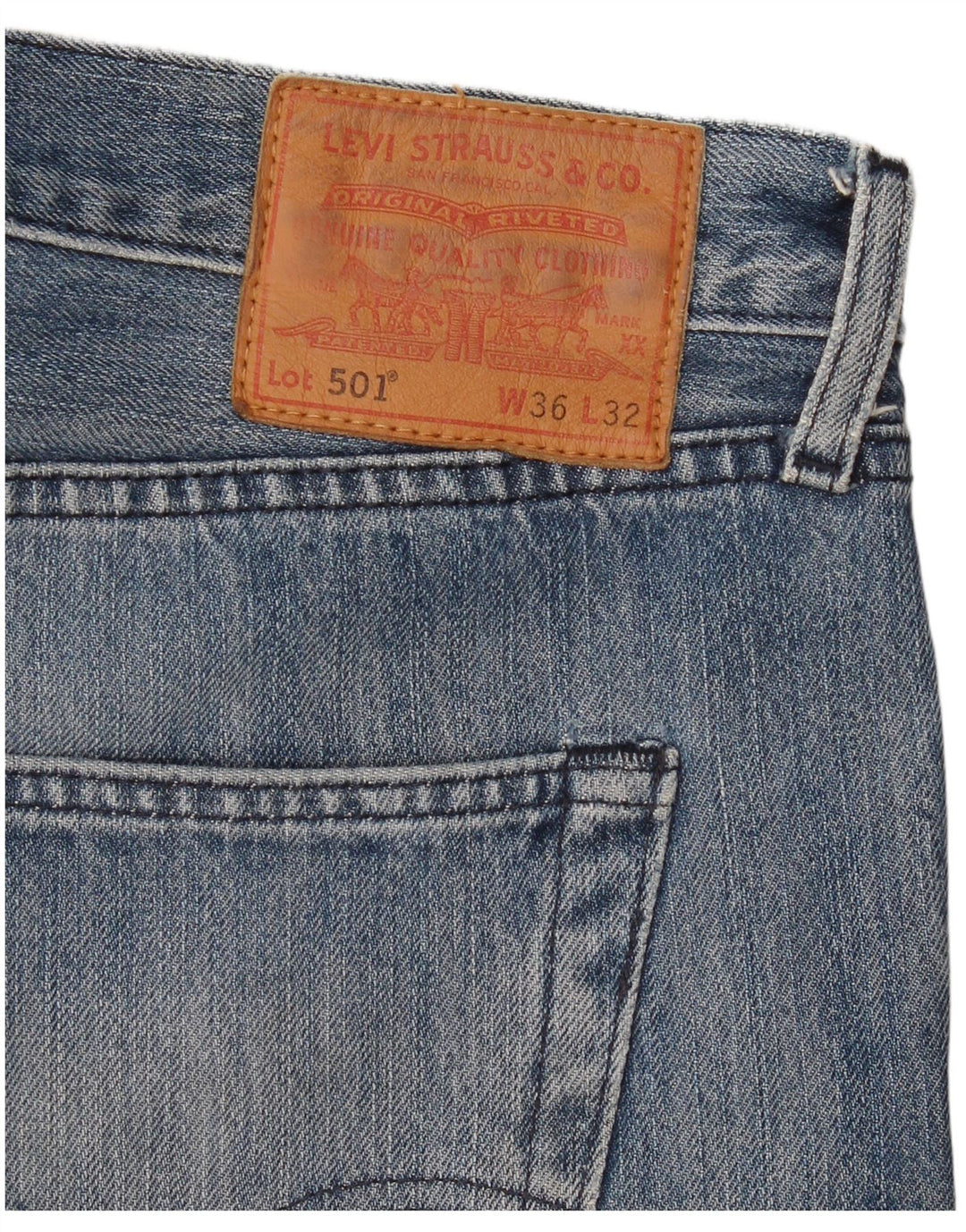 Levi's muške 501 ravne traperice W36 L32 plavi pamuk