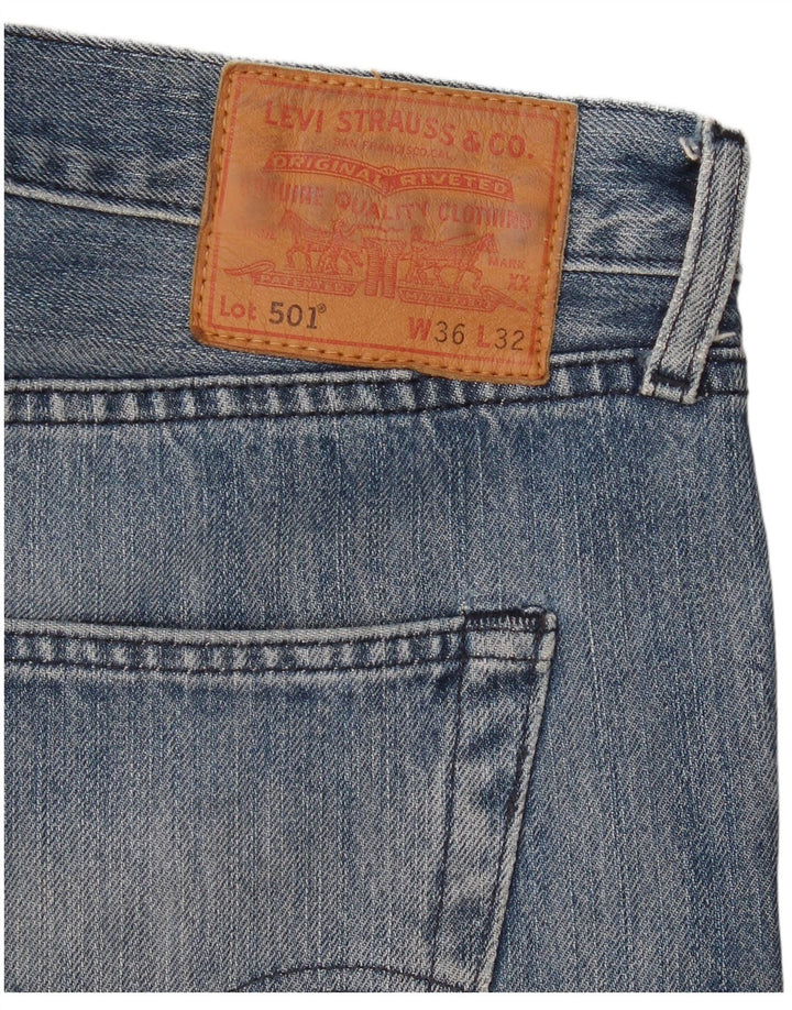 Levi's muške 501 ravne traperice W36 L32 plavi pamuk