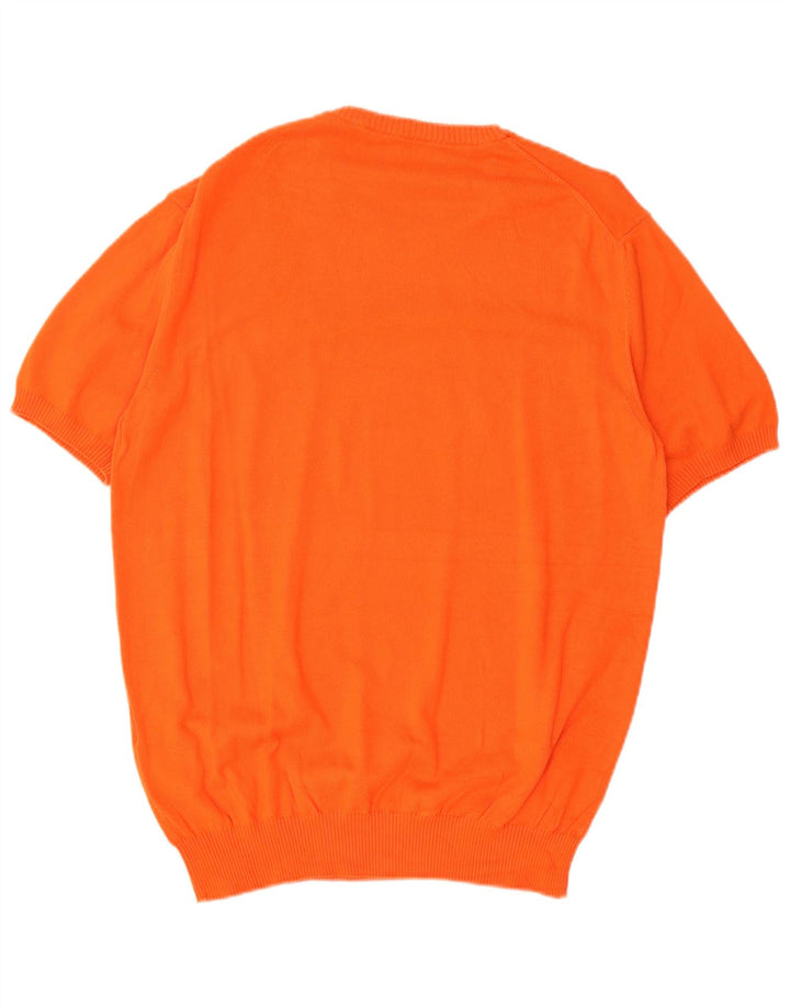 Bikkembergs muški pulover s okruglim izrezom, veliki narančasti pamuk