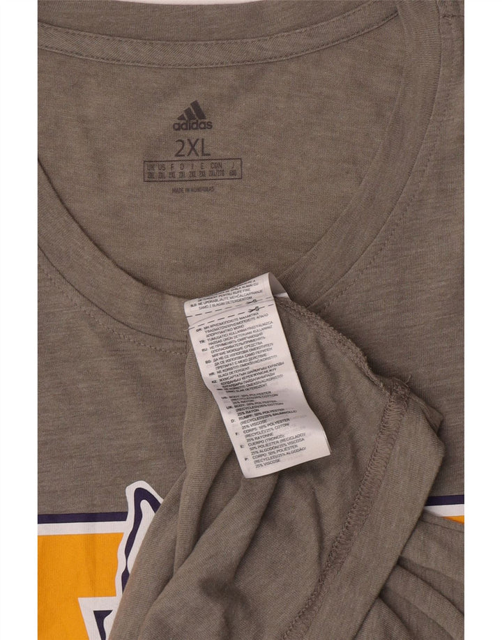 Adidas muška majica kratkih rukava Washington Huskies Graphic 2XL sivi poliester