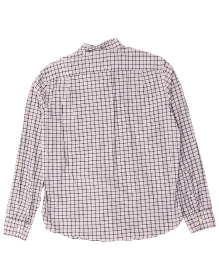 J. CREW muška tanka košulja velika tamnoplava karirana pamuk