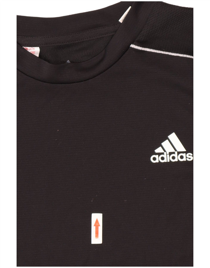 Adidas Boys Aeroready T-Shirt Top 11-12 Years Black Poliester