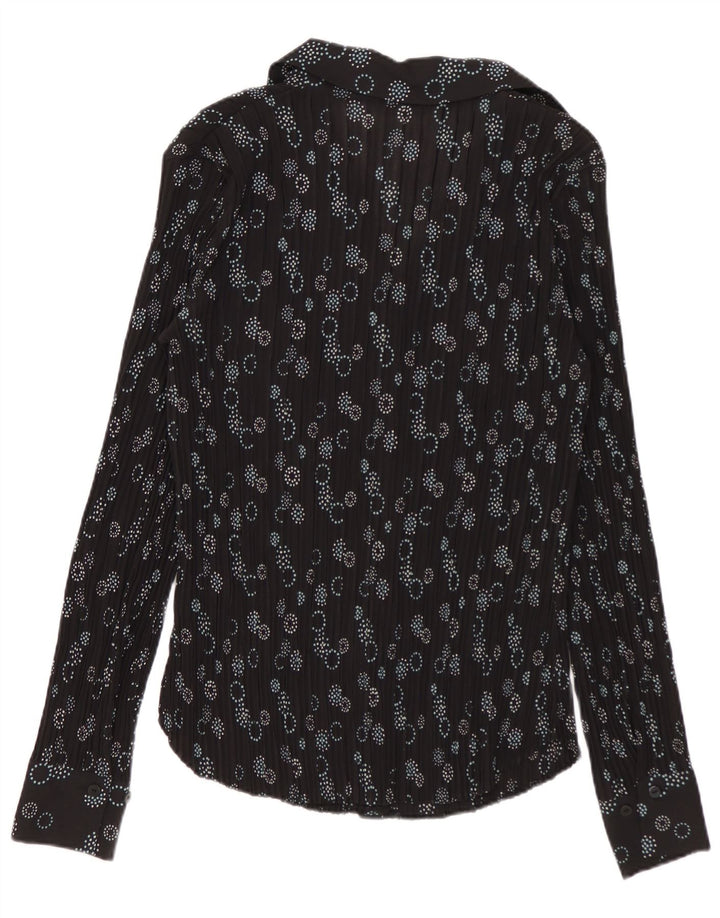 Marks & Spencer Ženska košulja bluza UK 8 Mali crni geometrijski poliester
