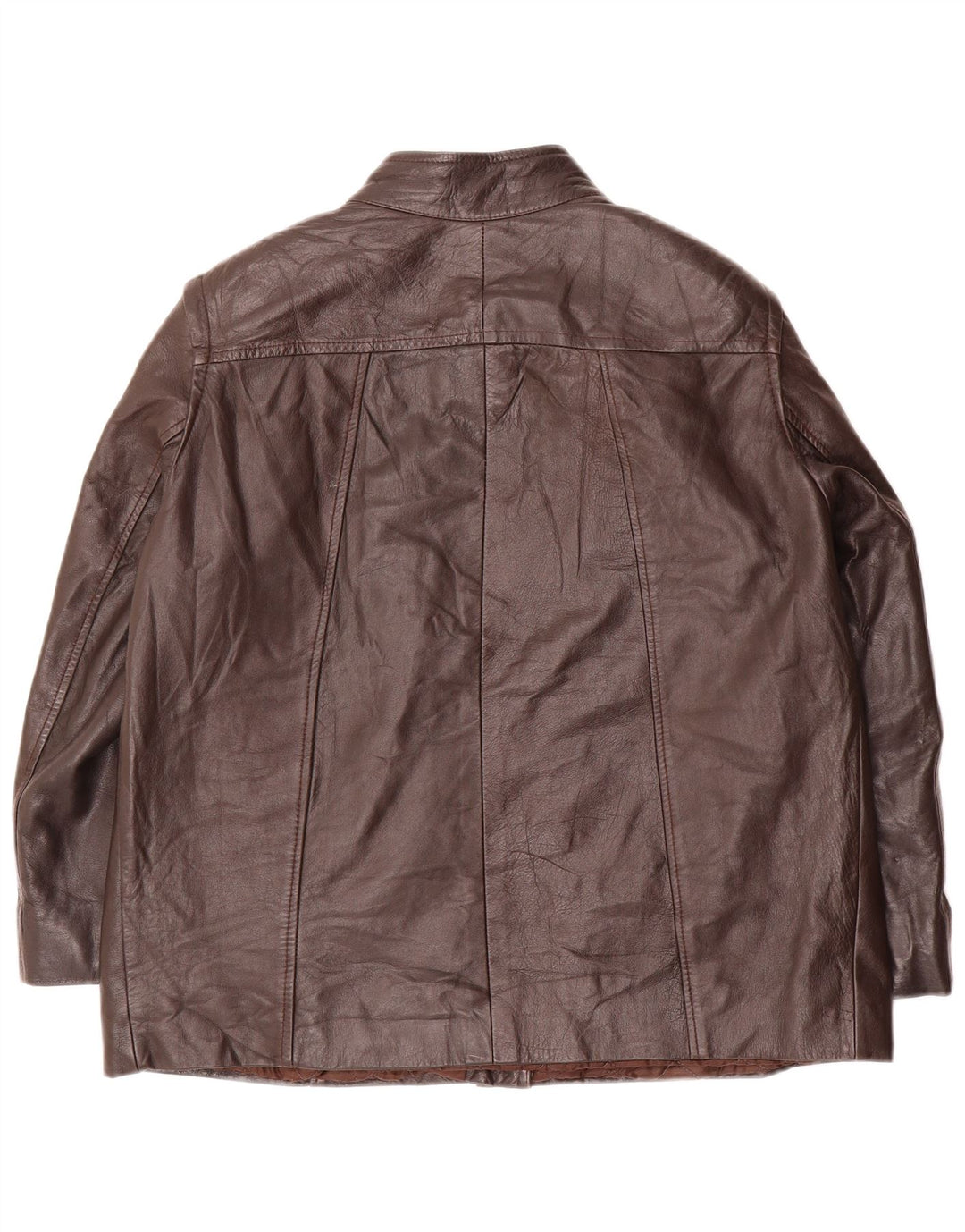 Vintage ženska kožna jakna UK 18 XL smeđa koža