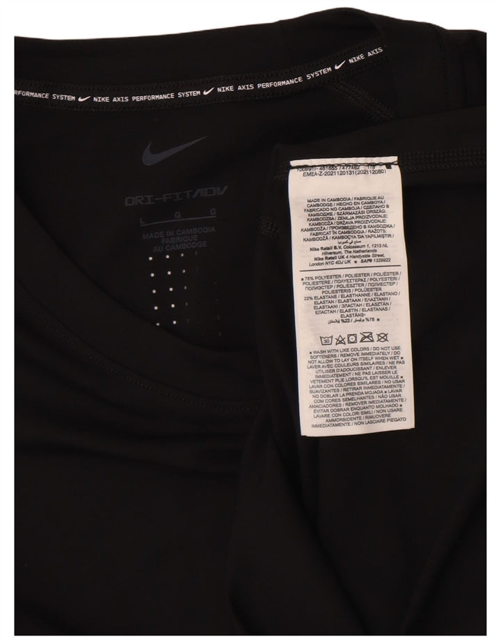 Nike Dri Fit majica kratkih rukava, veliki crni poliester