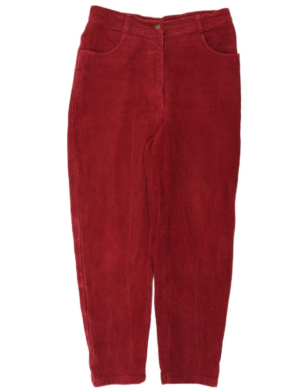 Vintage ženske hlače od samta visokog struka EU 44 XL W34 L30 Bordo