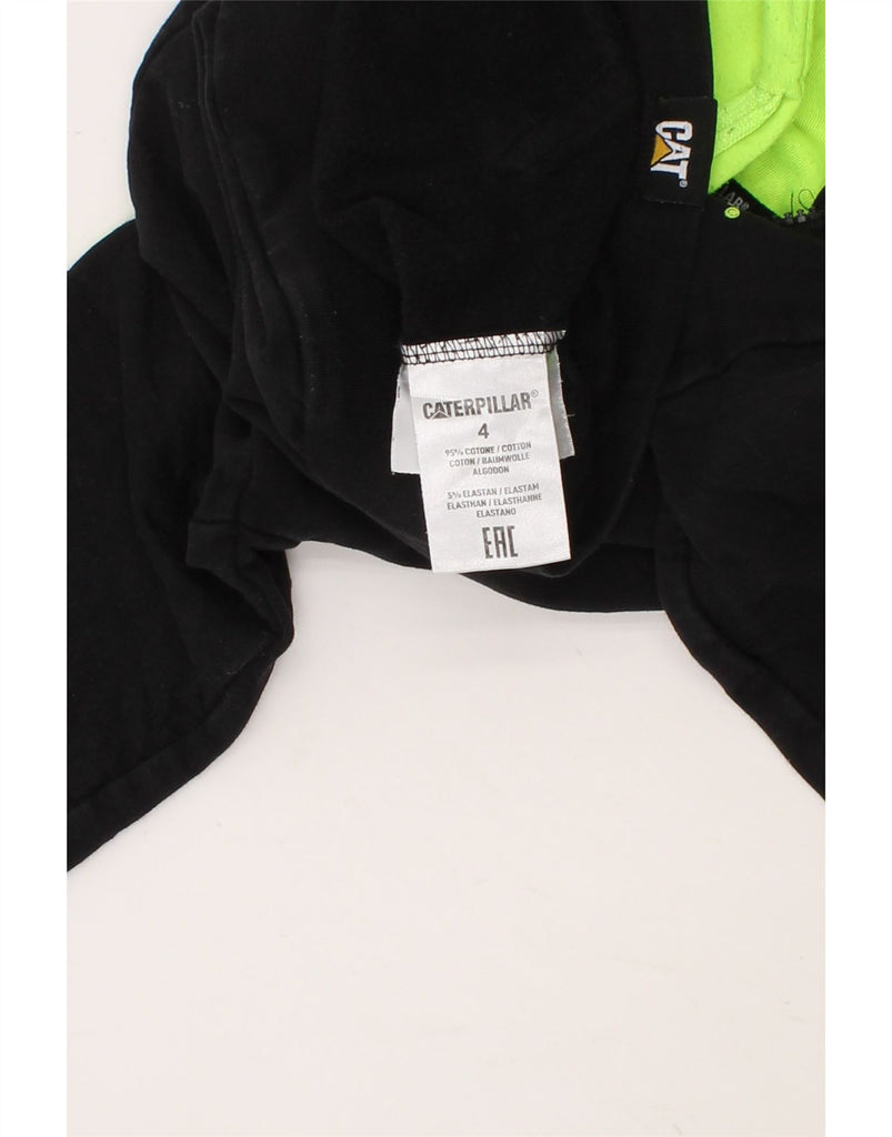 CATERPILLAR Boys Graphic Zip Hoodie Sweater 3-4 Years Black Colourblock Vintage Caterpillar and Second-Hand Caterpillar from Messina Hembry 