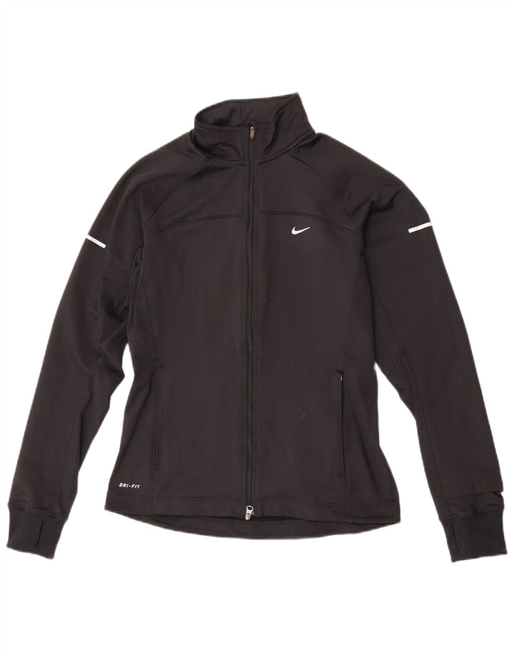 Nike Ženska gornja jakna Dri Fit Trenirka UK 10 Mala crna poliesterska