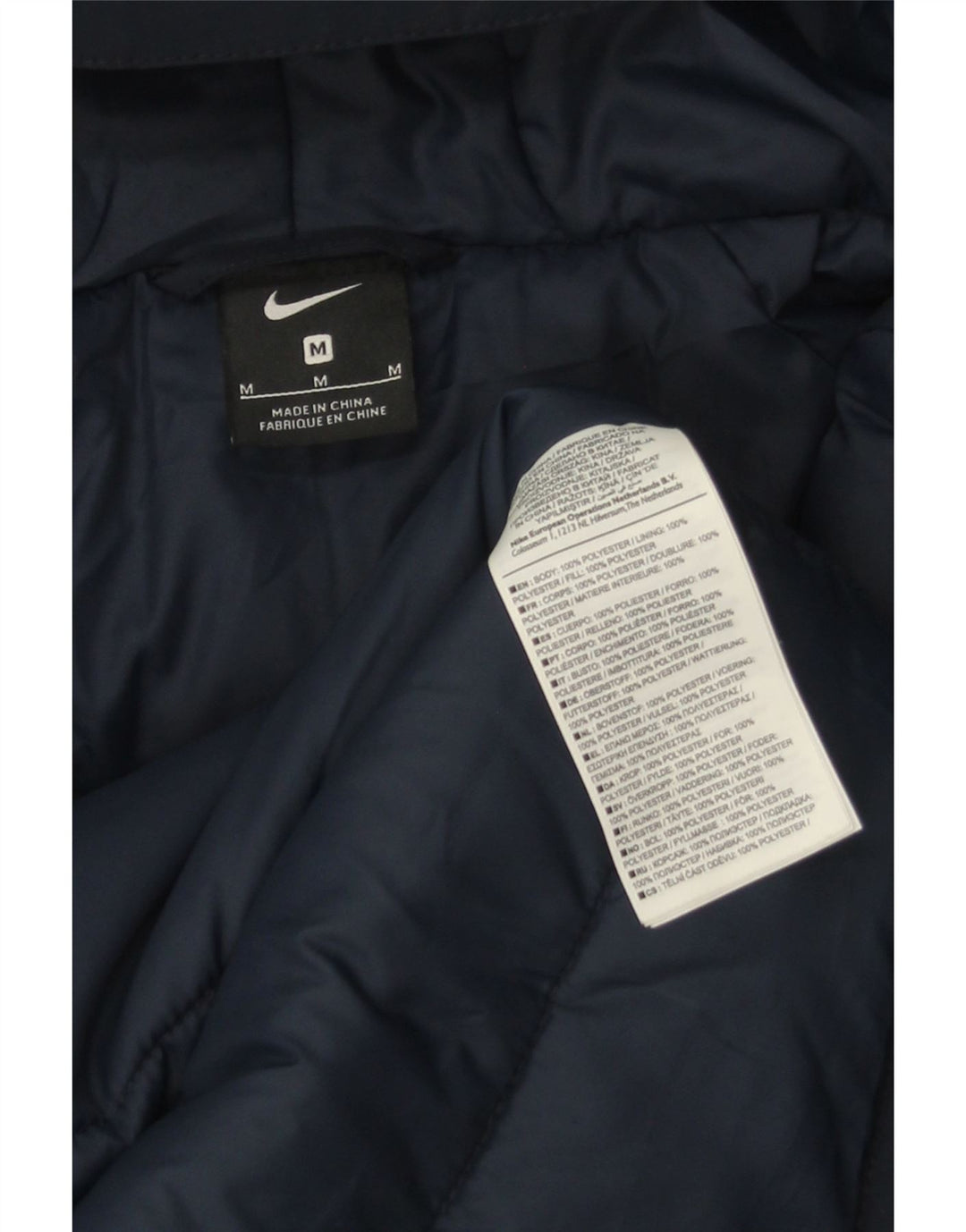 Nike muška parka jakna s kapuljačom UK 38 srednje tamnoplavi poliester