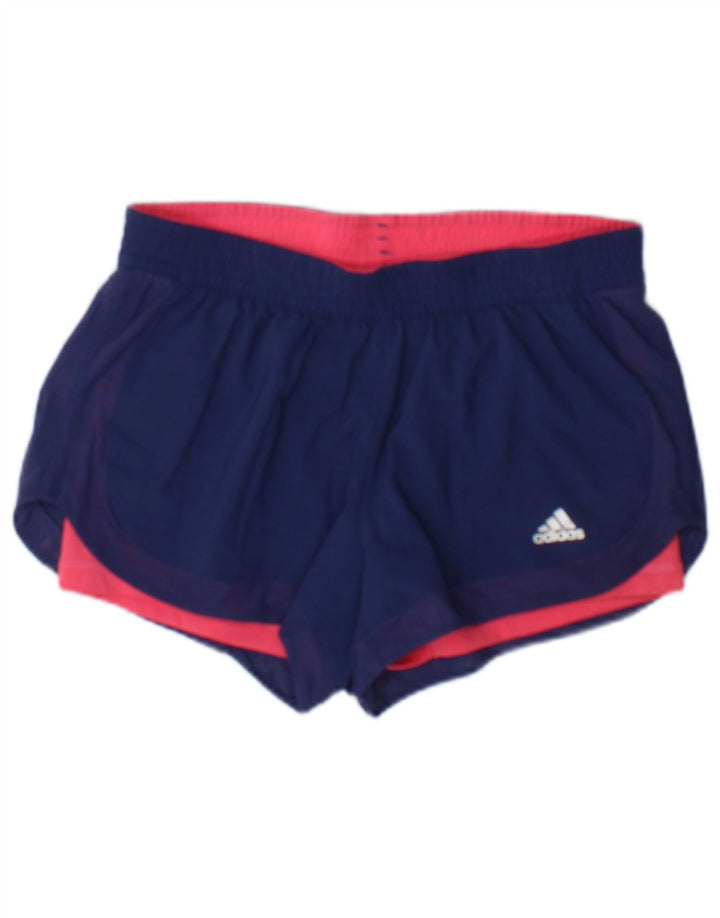 Adidas ženske sportske kratke hlače Climalite UK 10 Mali plavi poliester