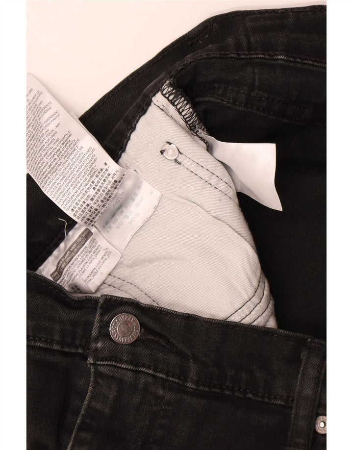 Levi's muške ravne traperice W42 L31 crni pamuk