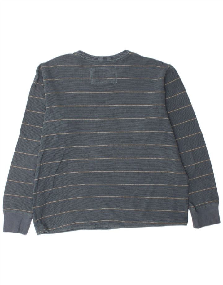 EDDIE BAUER Muška majica s dugim rukavima XL, pamuk na plave pruge