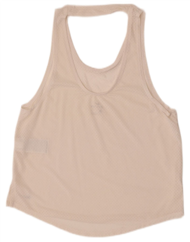 Nike Ženski Dri Fit Vest Top UK 12 Medium Off White Poliester