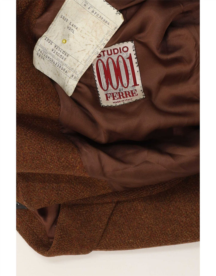 Ferre muška jakna sa 2 gumba IT 50 Large Brown Flecked Wool