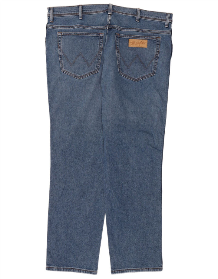 Wrangler Muške Texas Slim Jeans W42 L30 Plavi pamuk