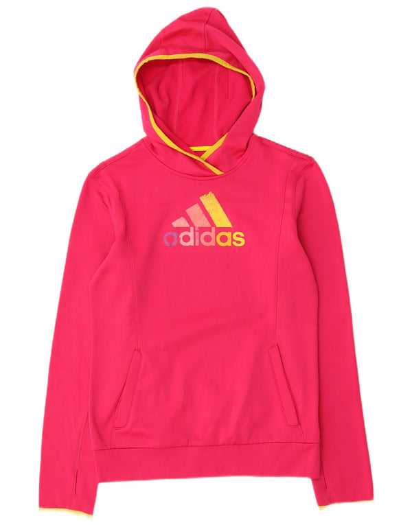 Adidas ženski džemper s kapuljačom Climawarm UK 8/10 mali ružičasti poliester