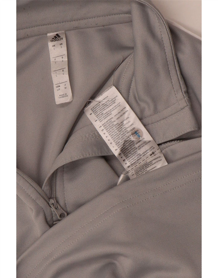 Adidas muška trenirka Aeroready zip izrez, mali sivi poliester