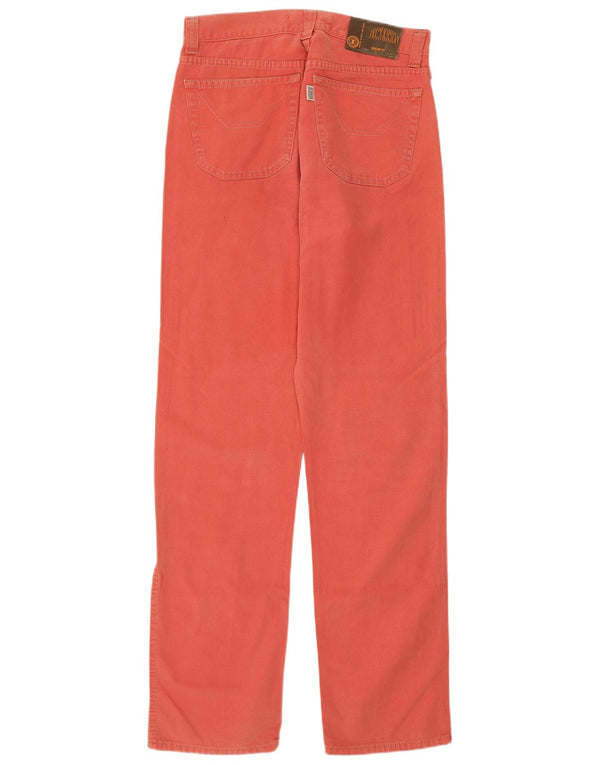 Jeckerson Mens Regular Fit Straight Jeans W36 L33 Pink Cotton