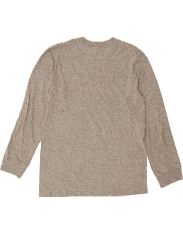 NIKE Boys Graphic Top Long Sleeve 10-11 Years Medium Grey Cotton Vintage Nike and Second-Hand Nike from Messina Hembry 