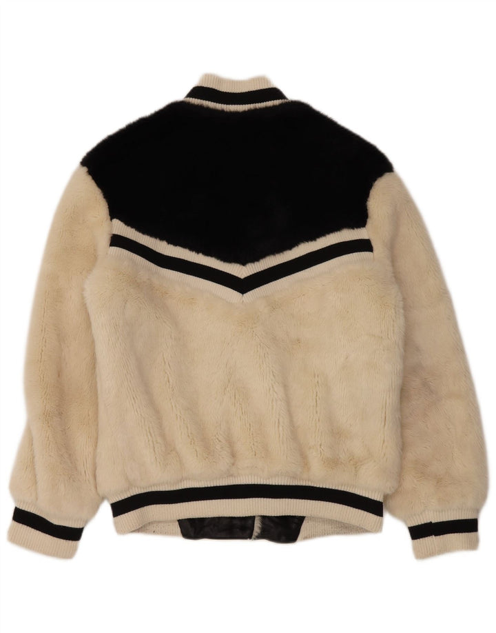 GUESS ženska bomber jakna od umjetnog krzna UK 14 srednje bež akrilna boja