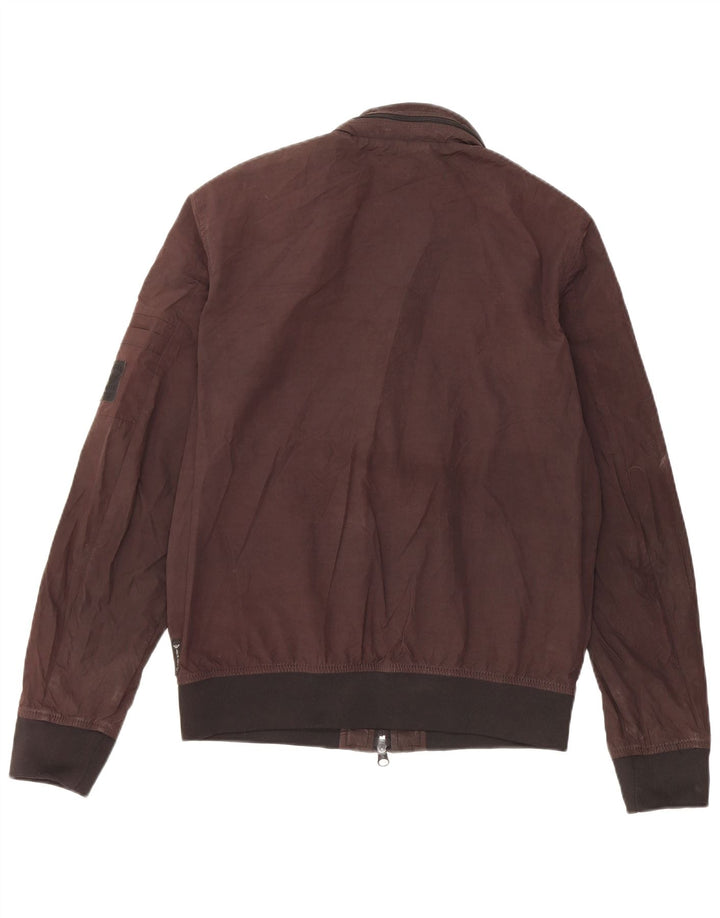 Armani Jeans muška bomber jakna s kapuljačom EU 48 mala smeđa poliester